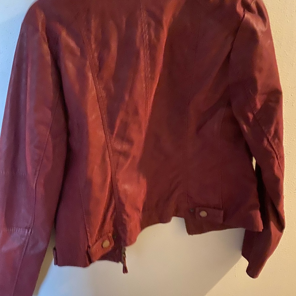 Maroon suede like feeling jacket